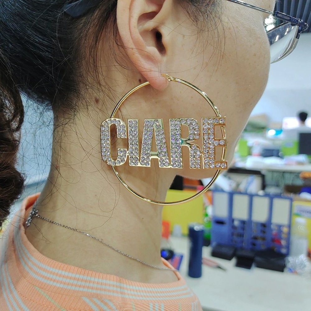 Name Earrings of Statement Words Women & Girls